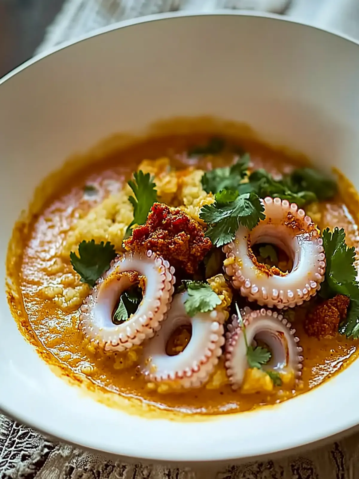 Squid Ring and Coconut Curry