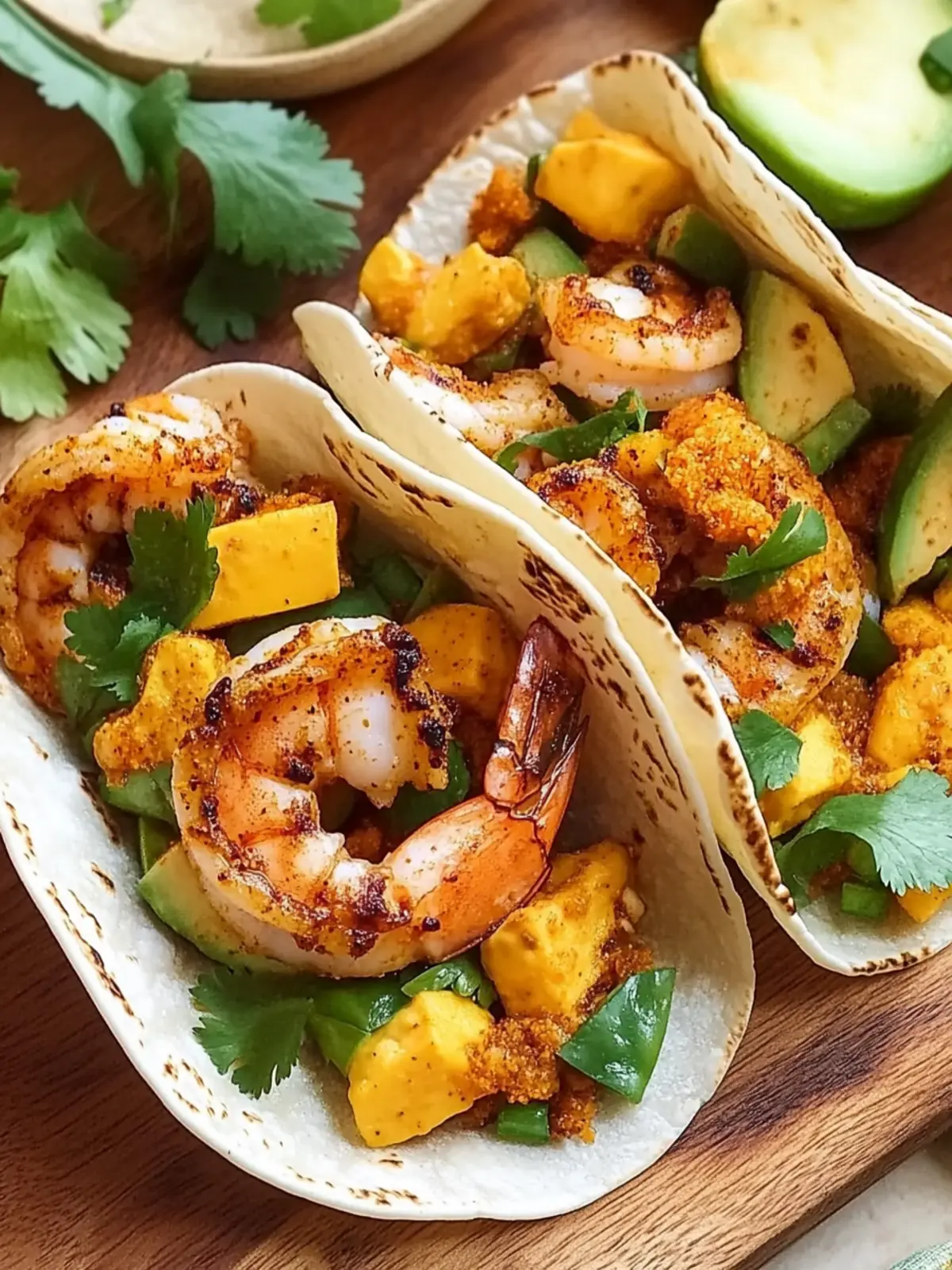 Smoky Garlic Prawn Tacos