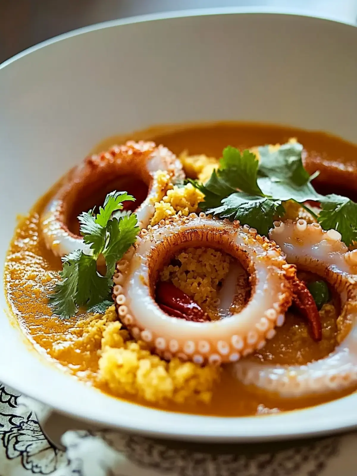 Squid Ring and Coconut Curry