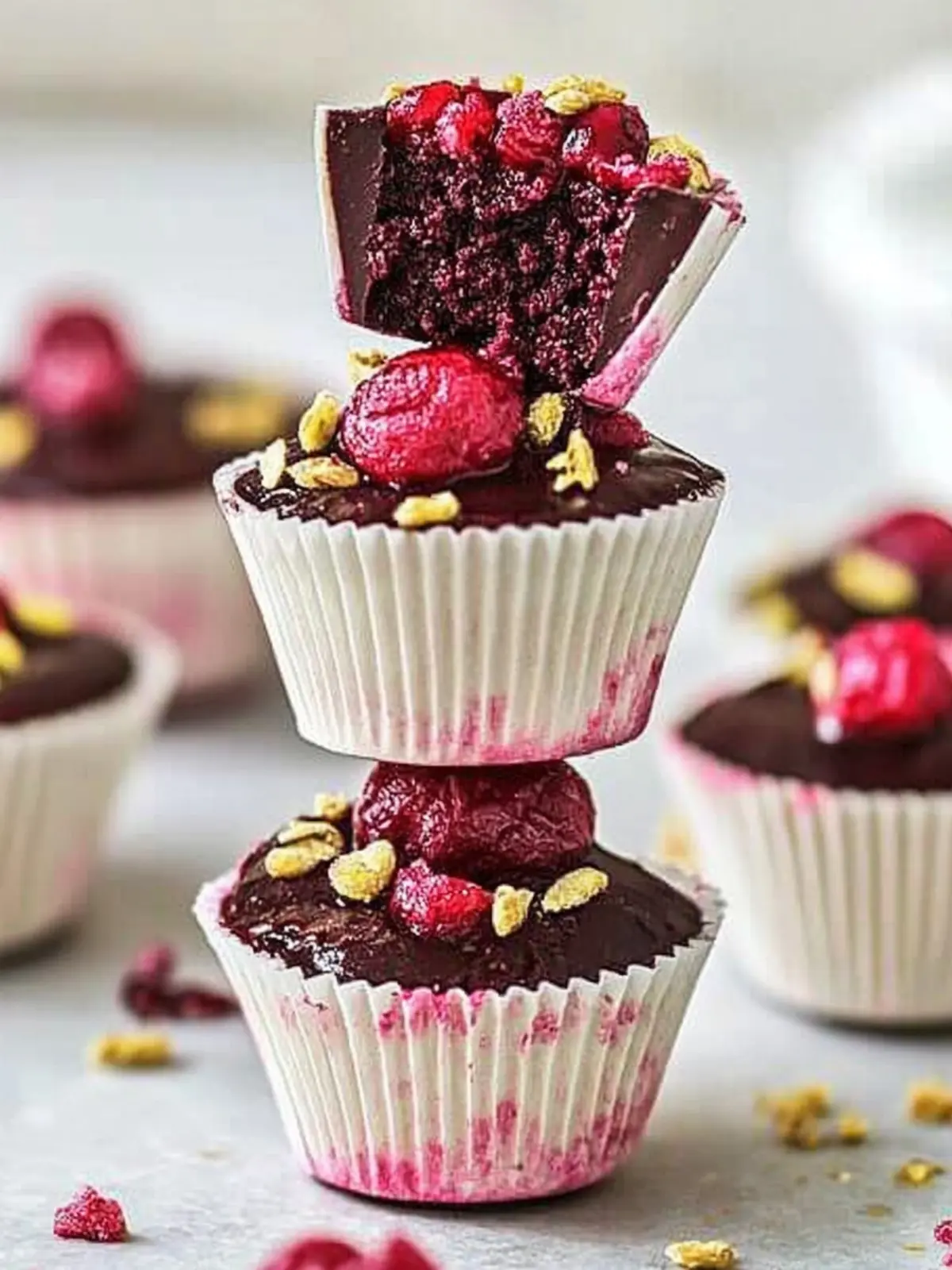 Vegan Cherry Ripe Cups