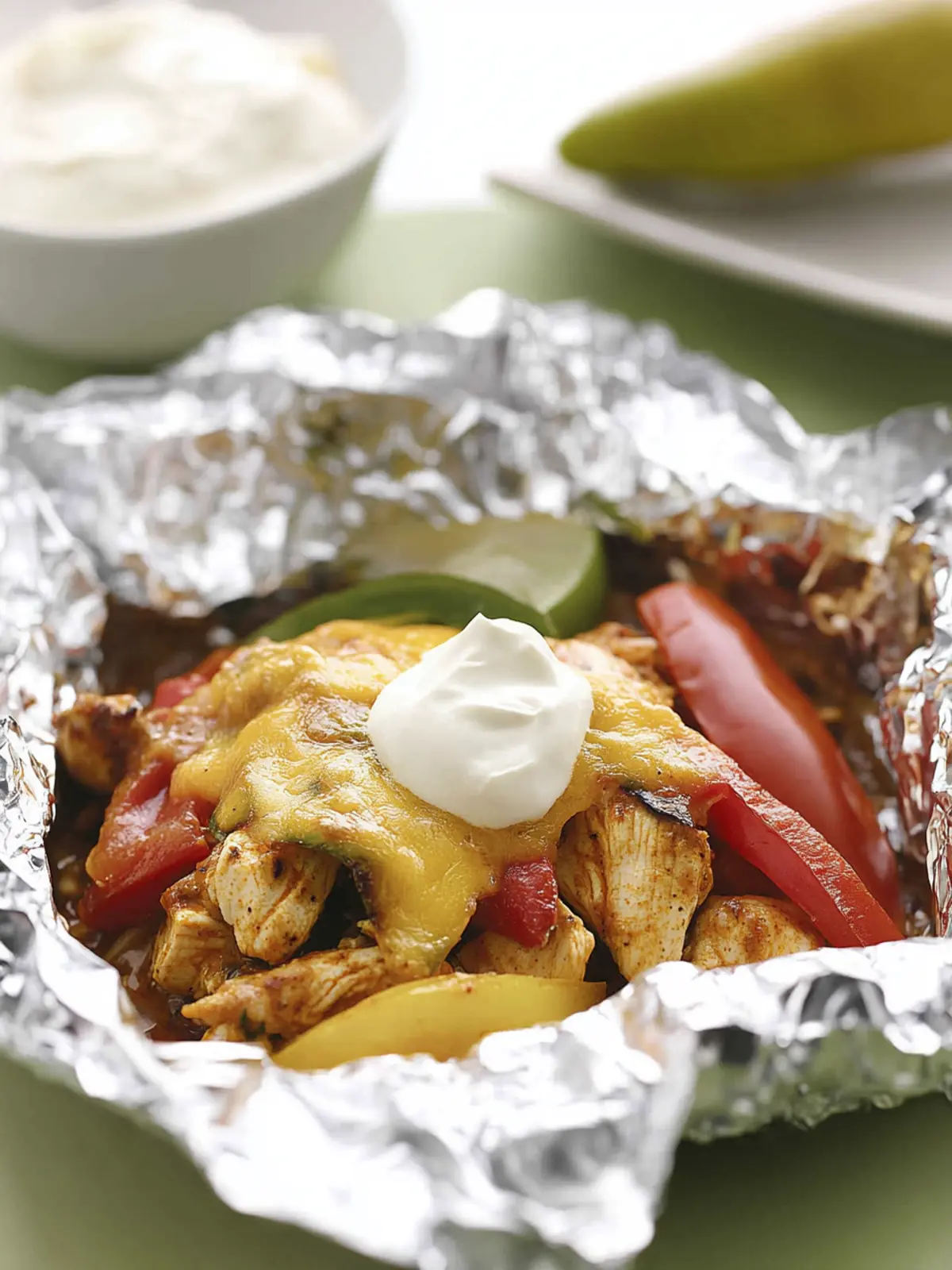 Foil-Pack Chicken Fajita Dinner