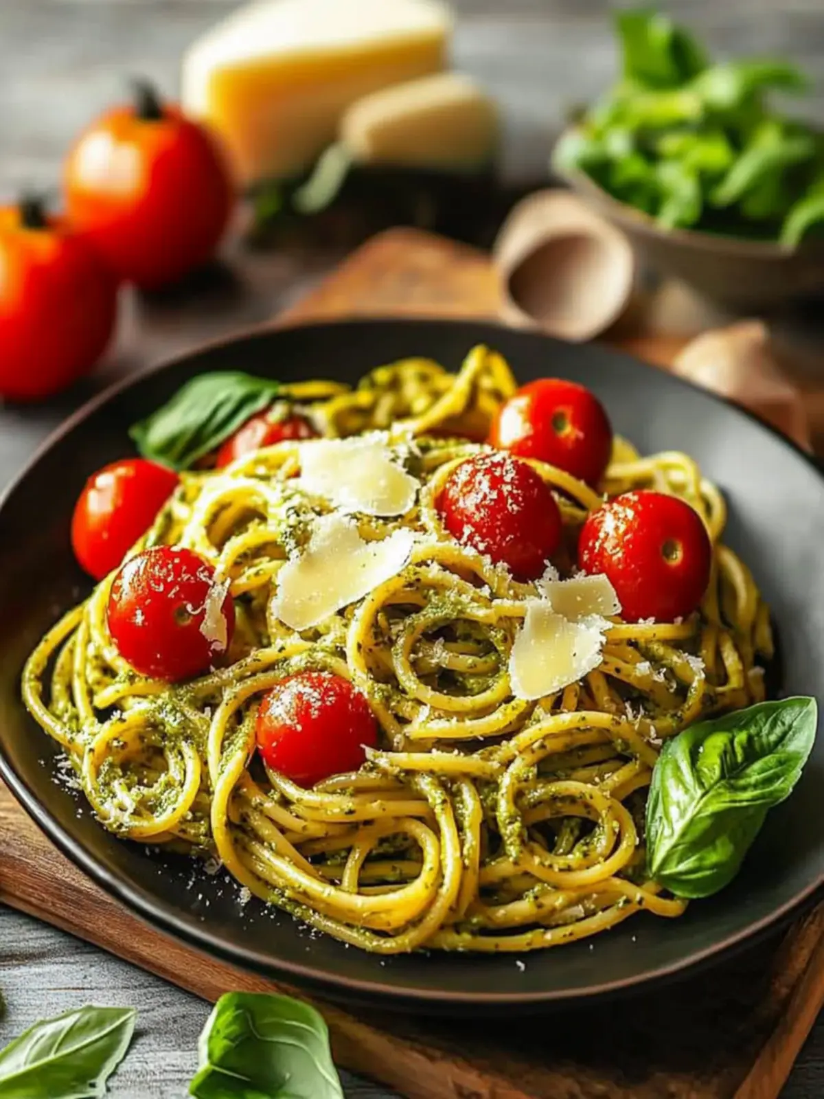 Pesto Pasta With Cherry Tomatoes That Will Brighten Your Day 4 Pesto Pasta With Cherry Tomatoes