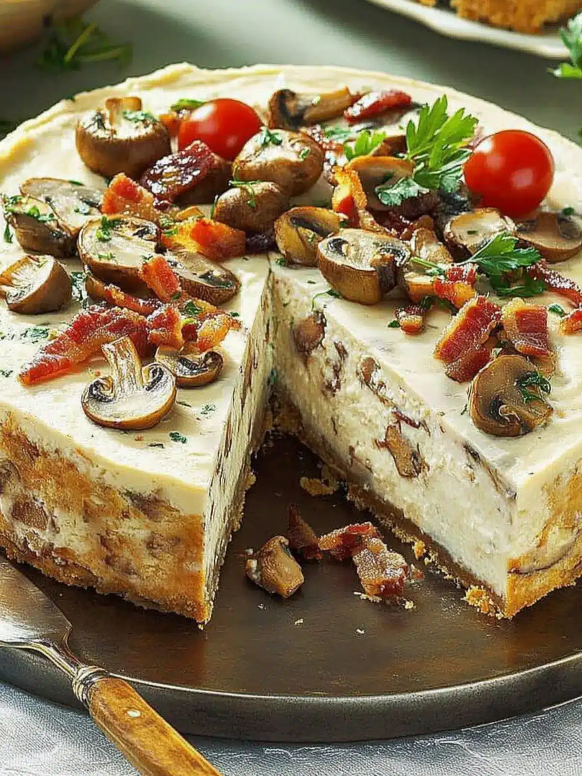 Mushroom and Bacon Cheesecake: A Savory Twist You’ll Love 5 Mushroom and Bacon Cheesecake