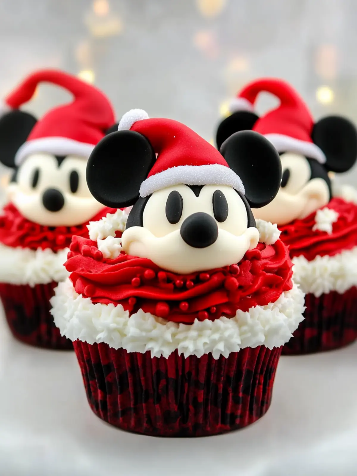 Mickey Mouse Santa Hat Cupcakes That Wow Every Holiday Party 2 Mickey Mouse Santa Hat Cupcakes