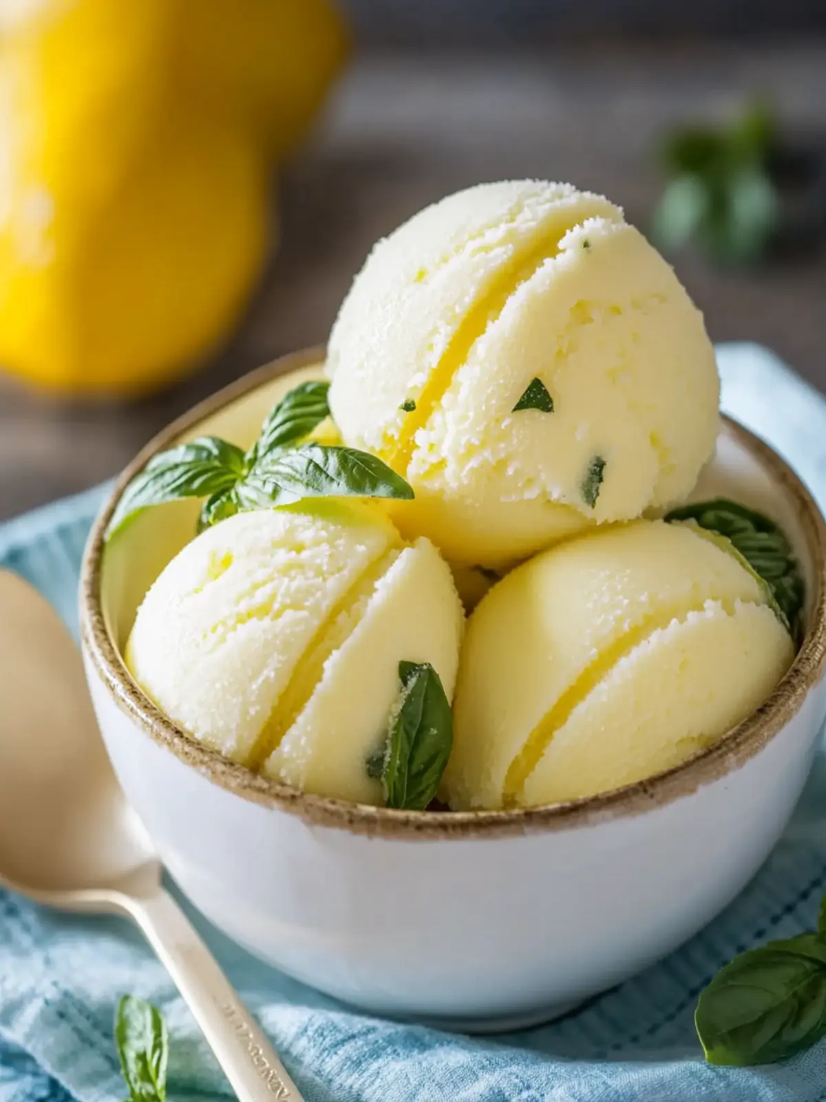 Lemon Basil Sorbet