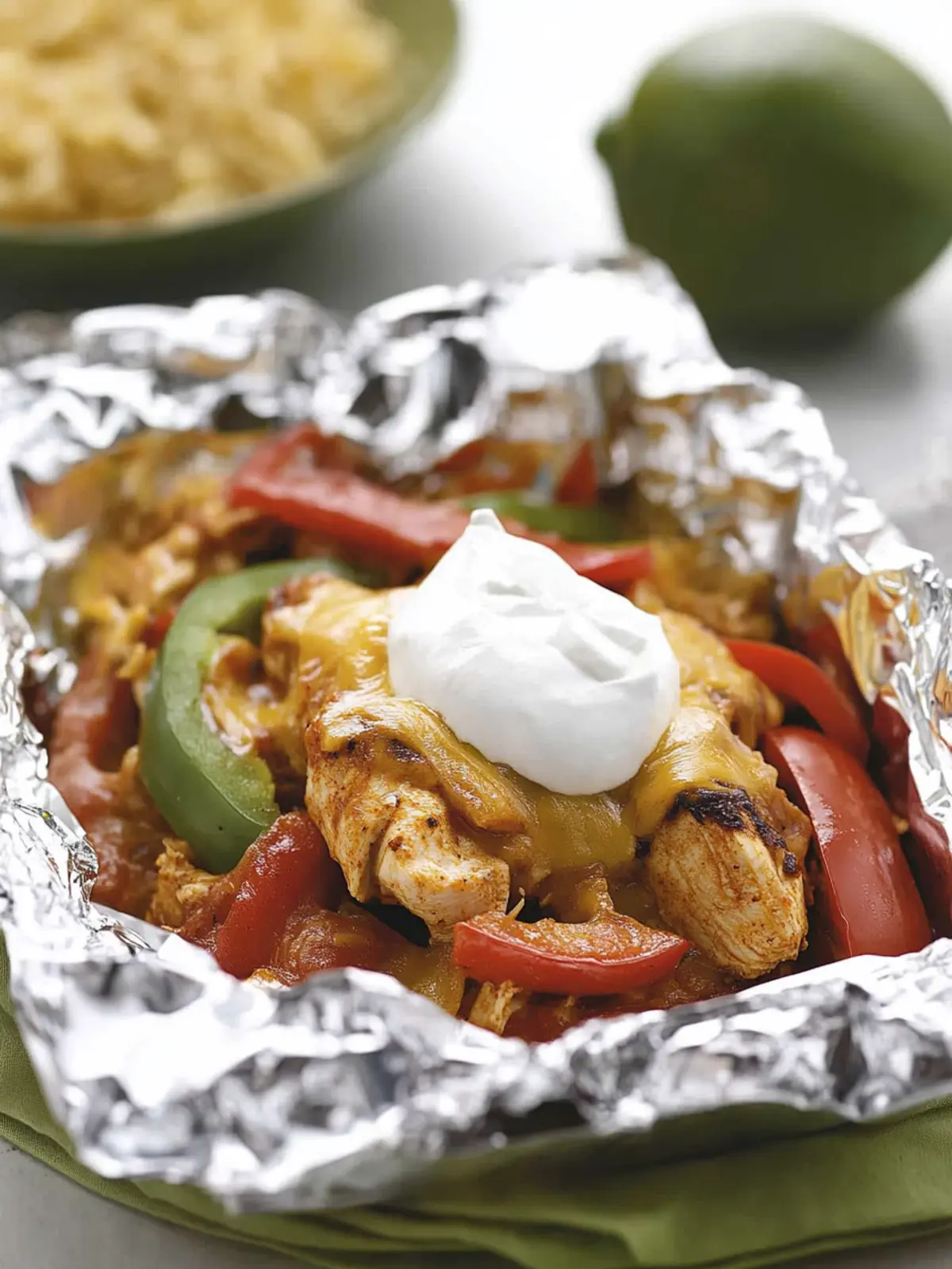 Foil-Pack Chicken Fajita Dinner