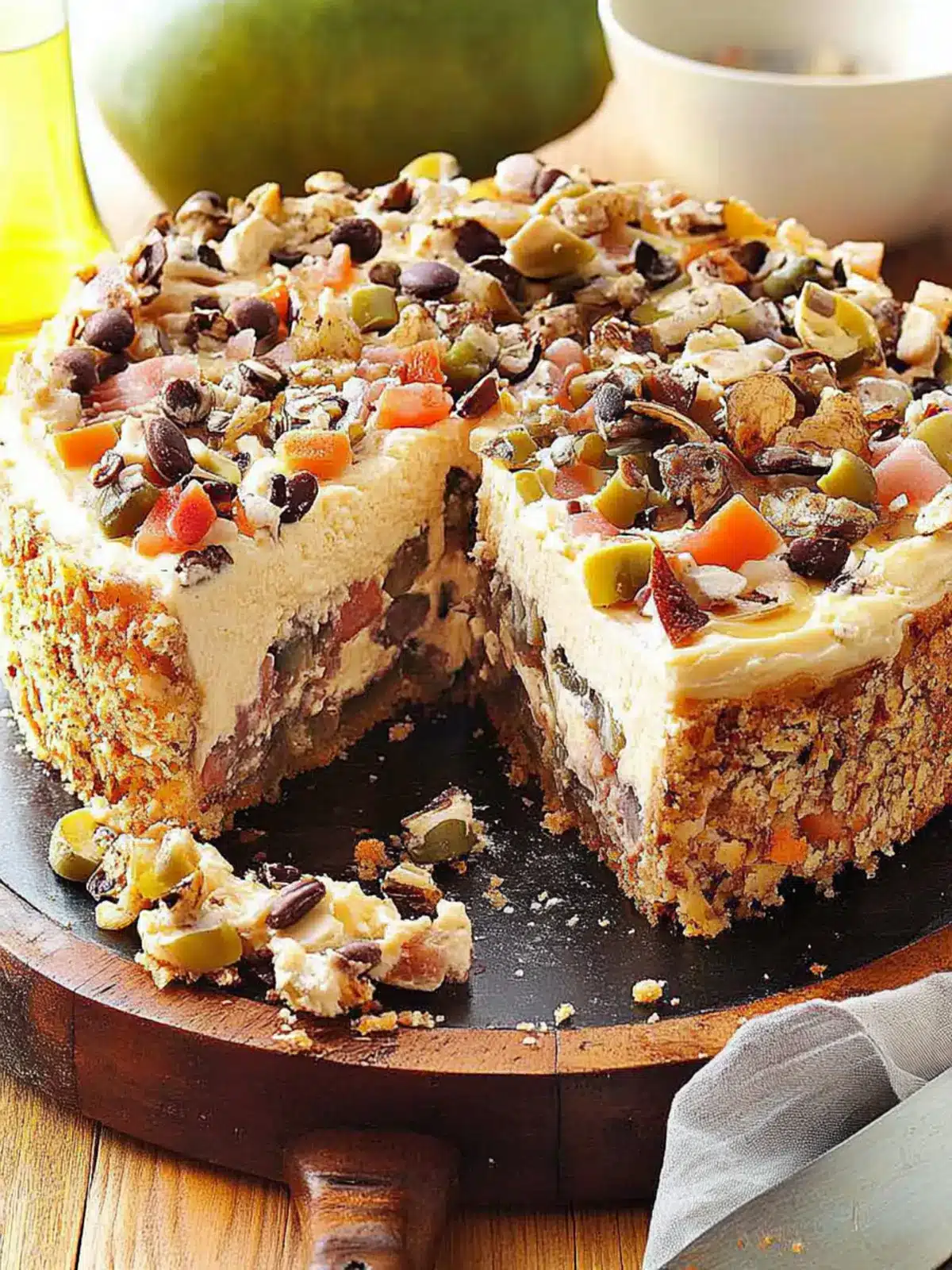 Muffuletta Cheesecake