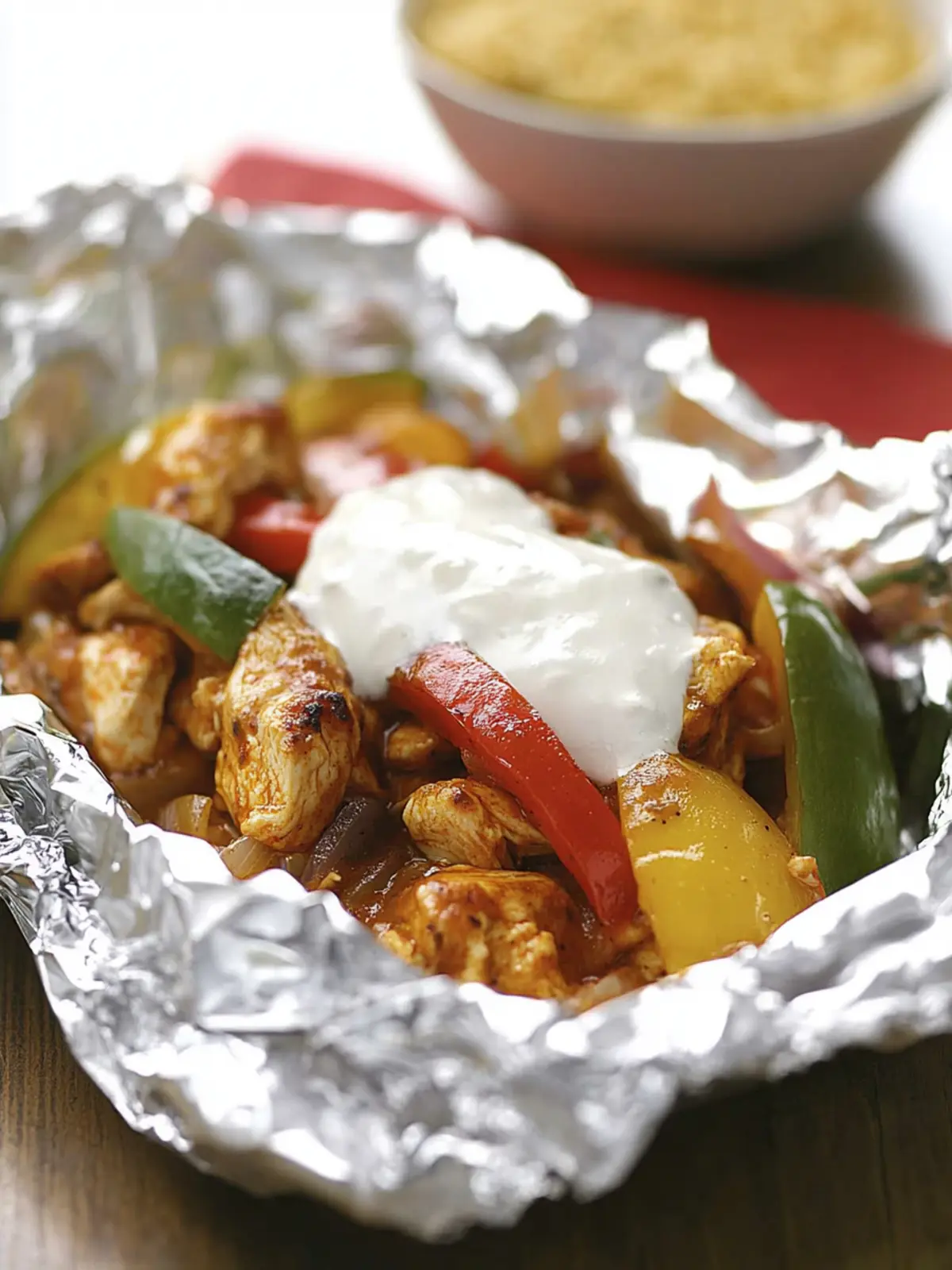 Foil-Pack Chicken Fajita Dinner