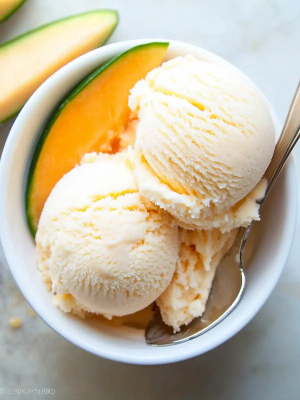 Cantaloupe Sea Salt Ice Cream