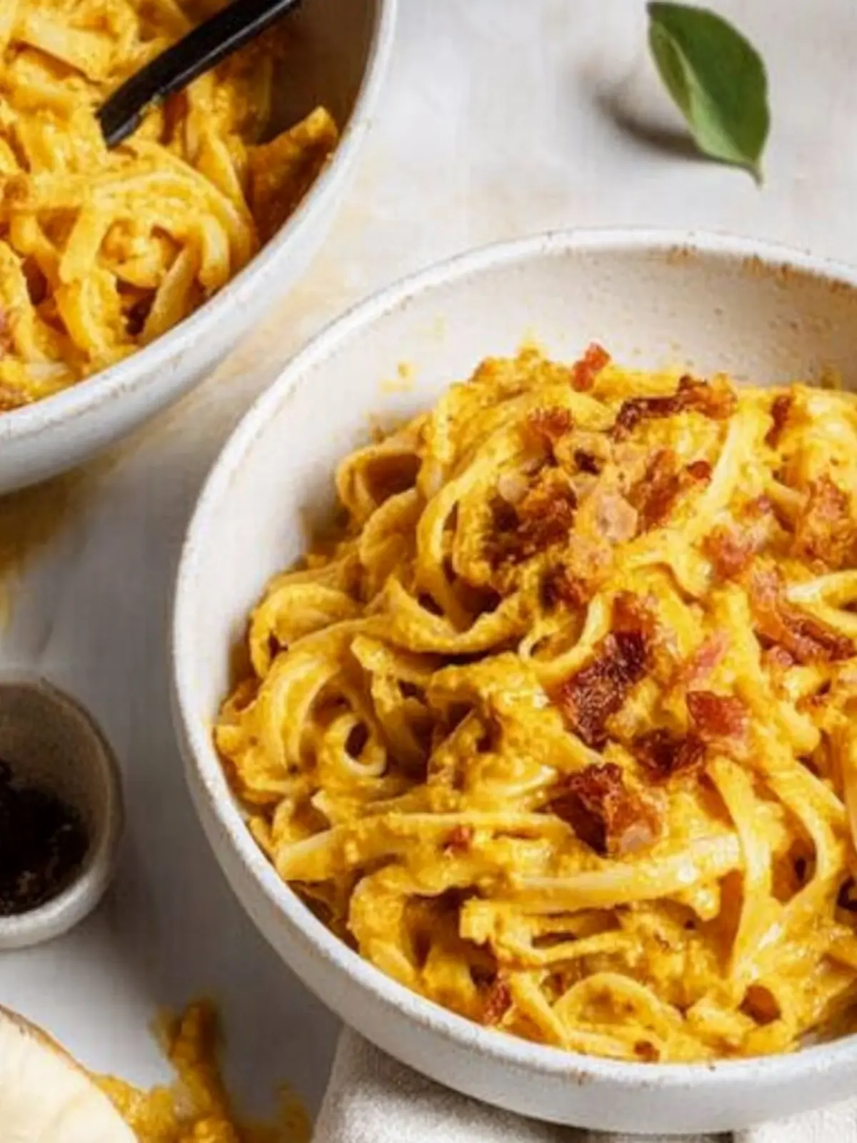 Pumpkin Pasta with Crispy Pancetta