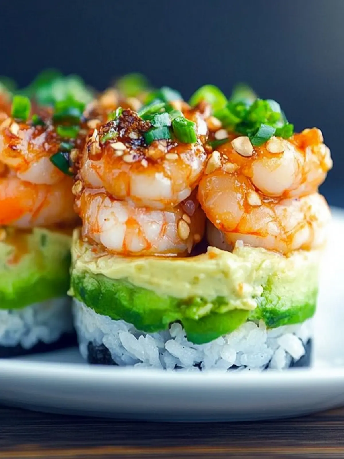 Spicy Shrimp Sushi Stacks