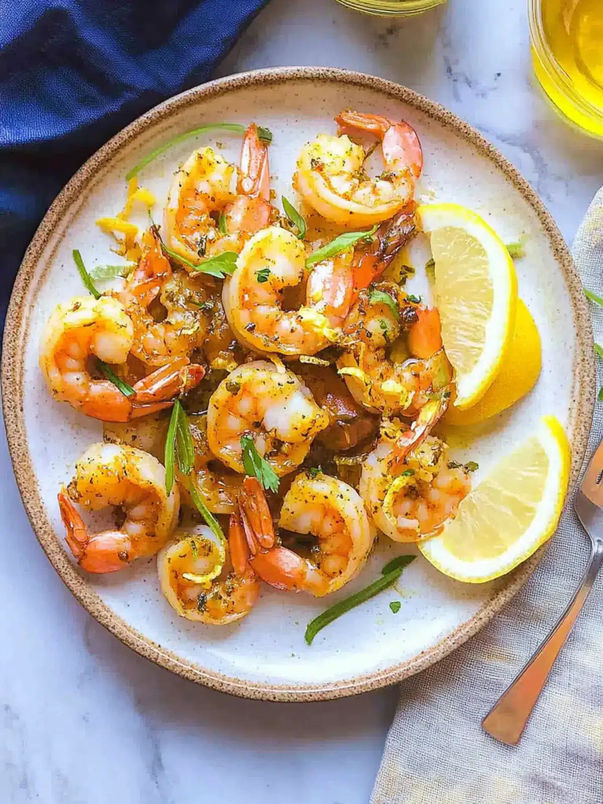 Shrimp with Hot Honey Lemon Pepper Sauce