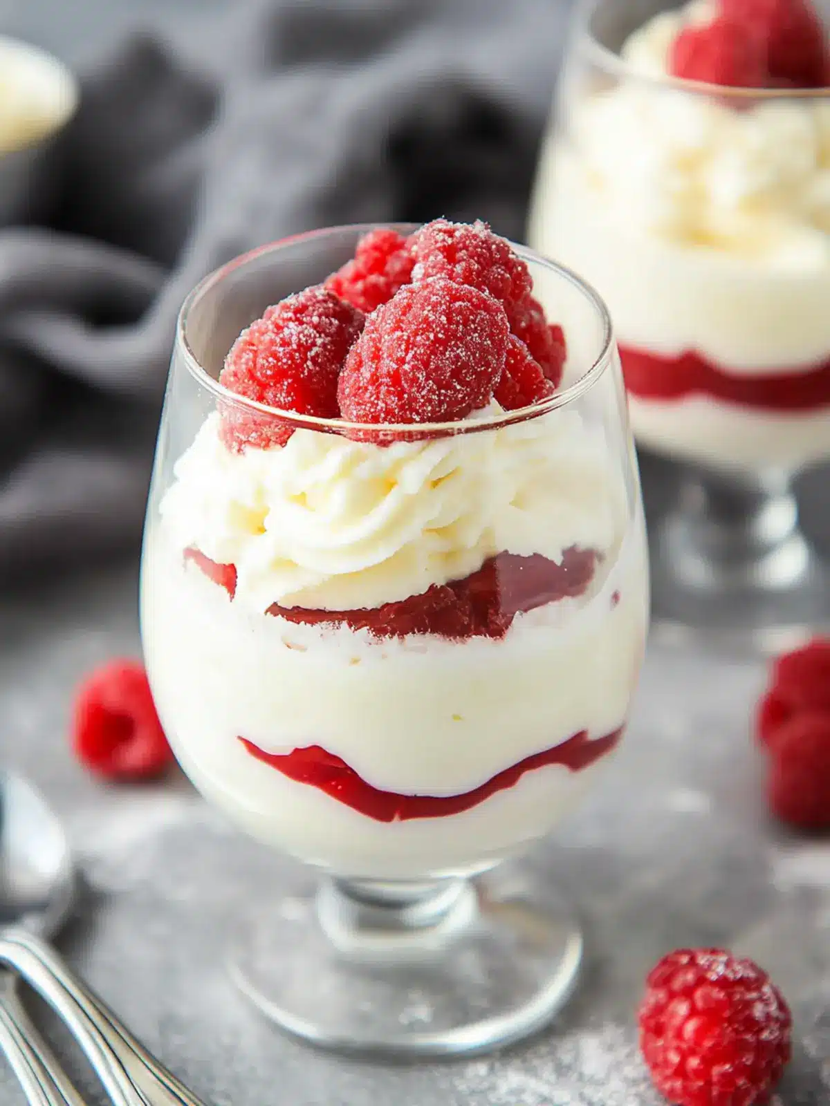 Decadent White Chocolate Mousse with Raspberry Delight 2 White Chocolate Mousse