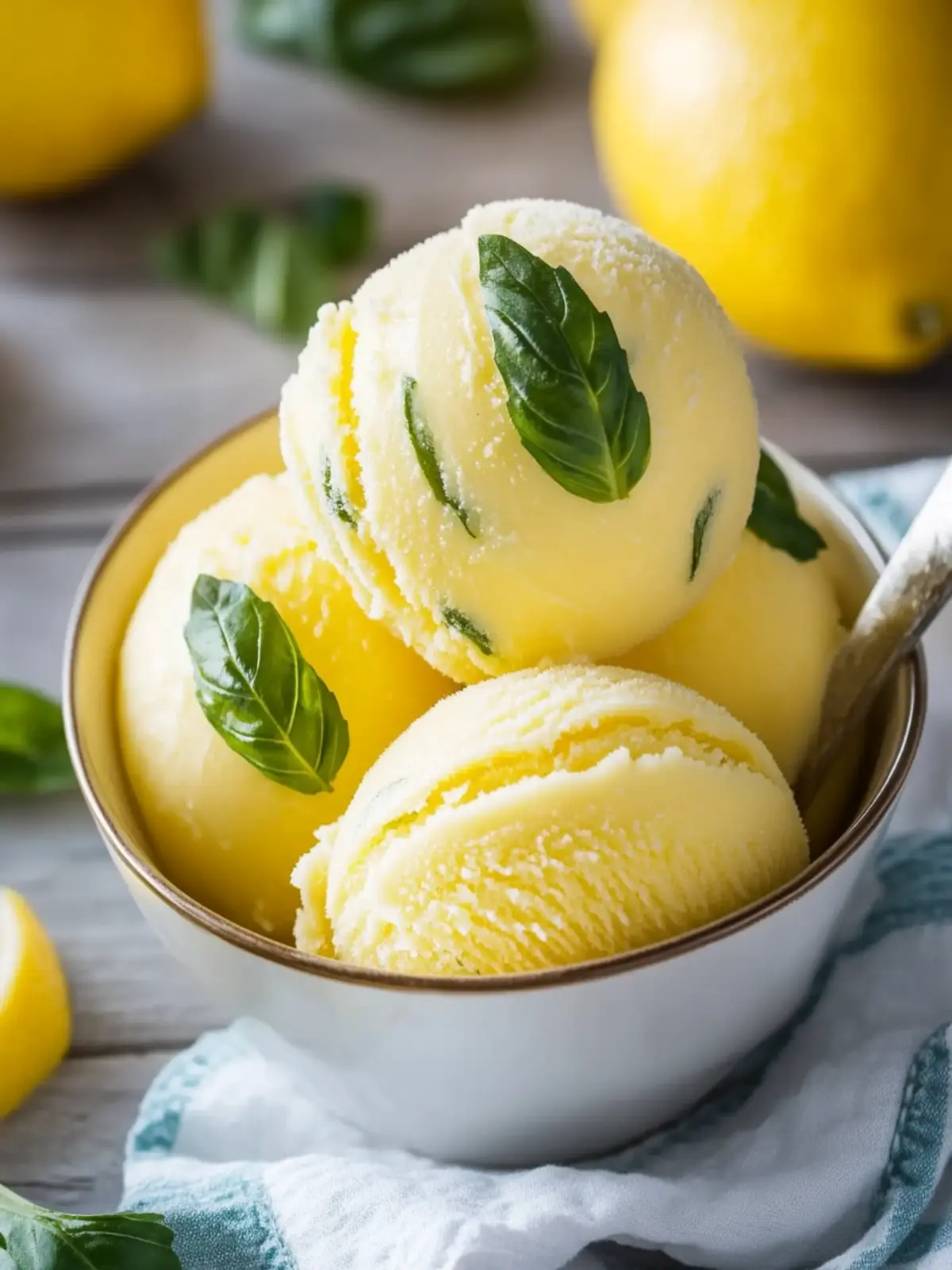 Lemon Basil Sorbet