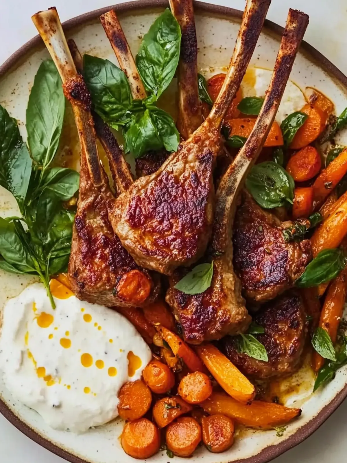 Lamb Cutlets & Harissa Roast Vegetables