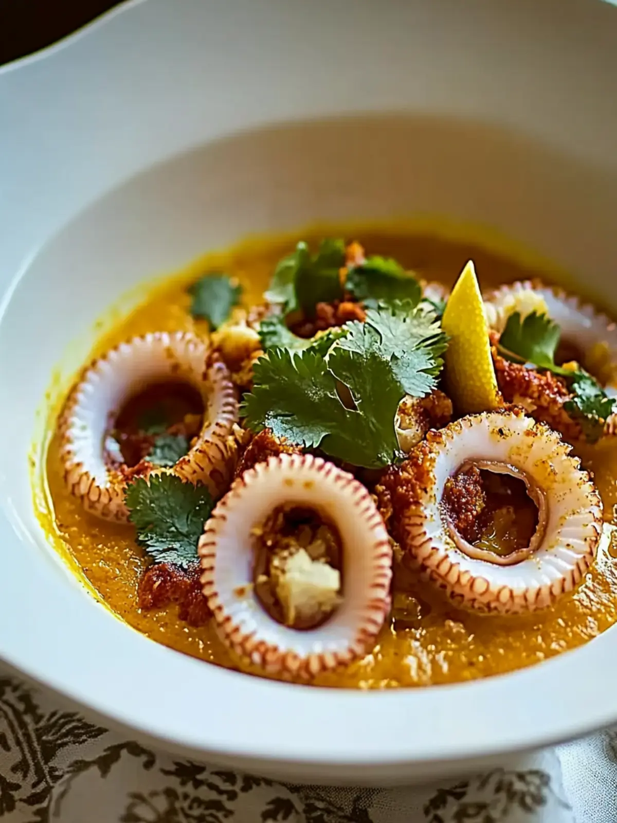 Squid Ring and Coconut Curry