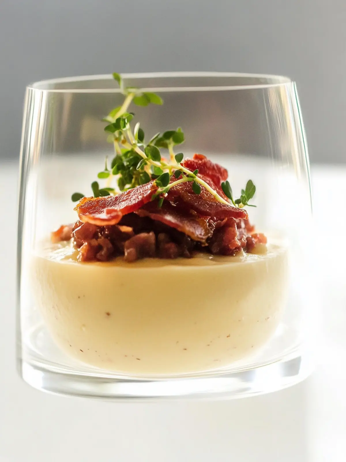 Chicken liver parfait with smoked bacon