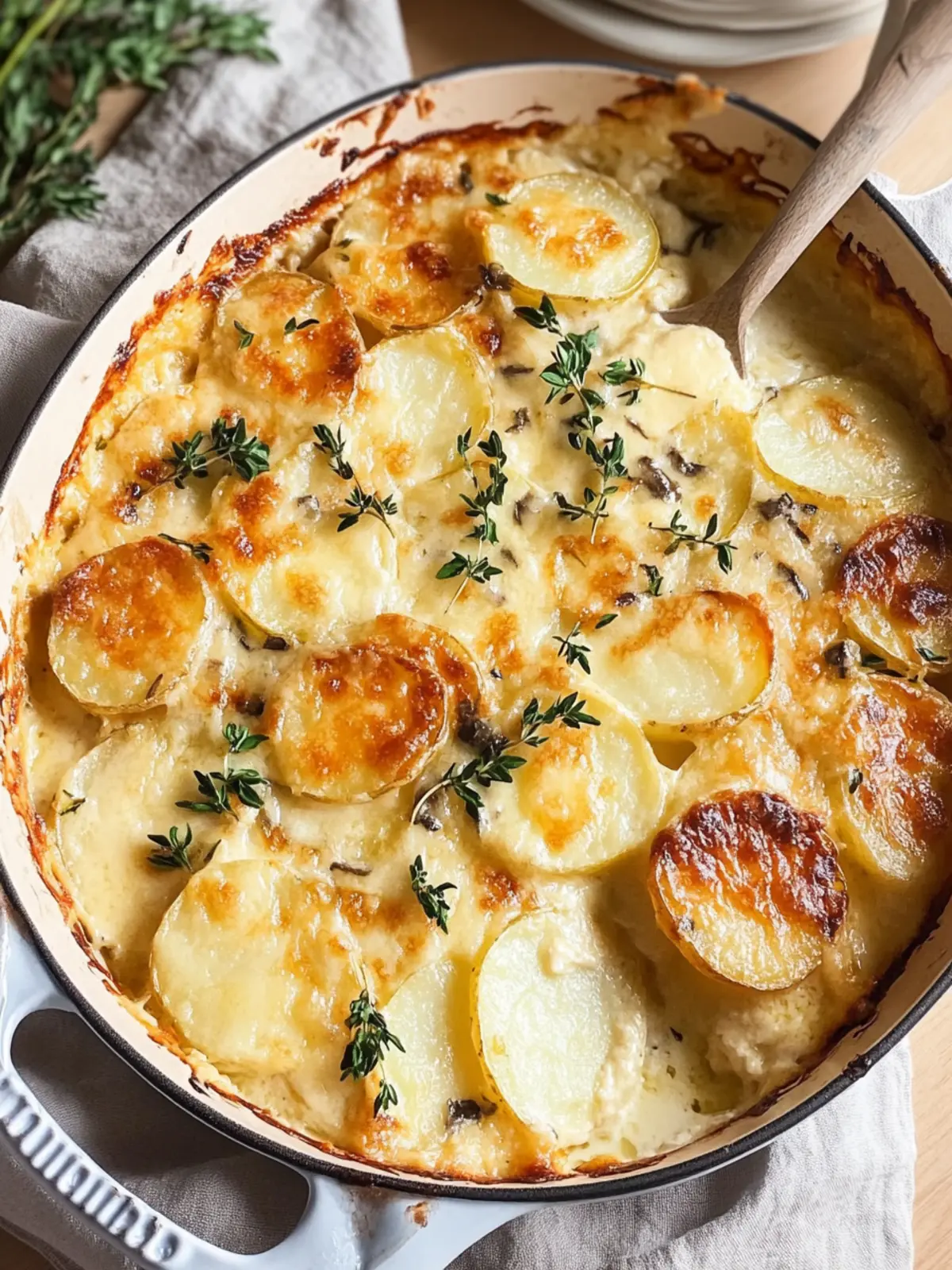 Decadent Truffle Potato Gratin with Gruyere & Smoked Cheddar 3 Truffle Potato Gratin with Gruyere & Smoked Cheddar