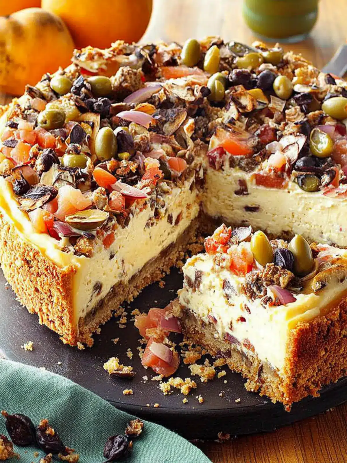 Muffuletta Cheesecake