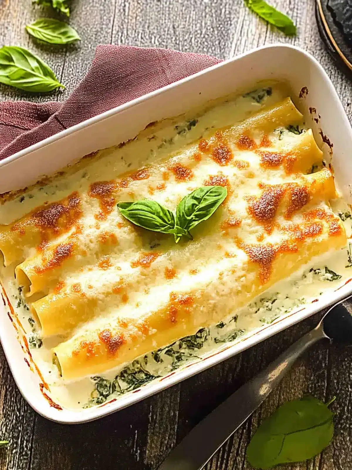 Seafood Cannelloni with Shrimp, Spinach and Ricotta