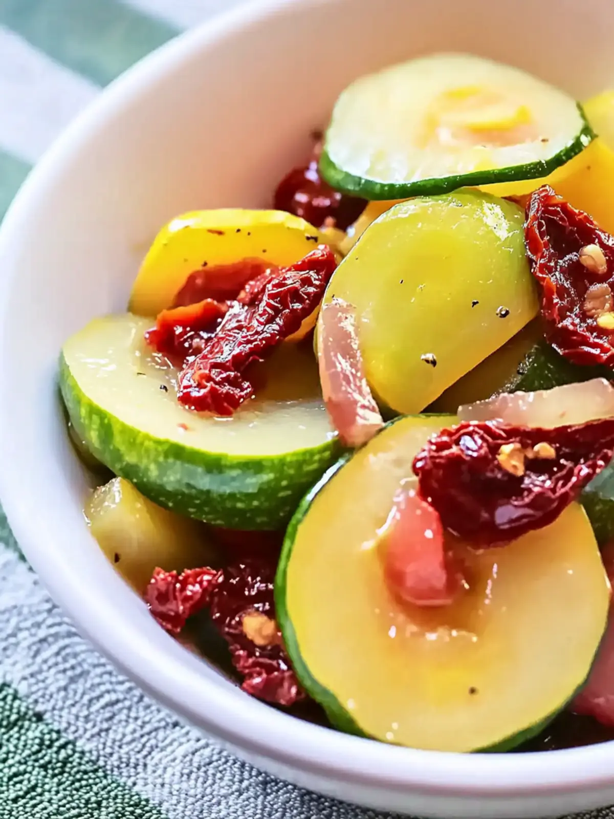 Steamed Squash Medley with Sun-Dried Tomatoes