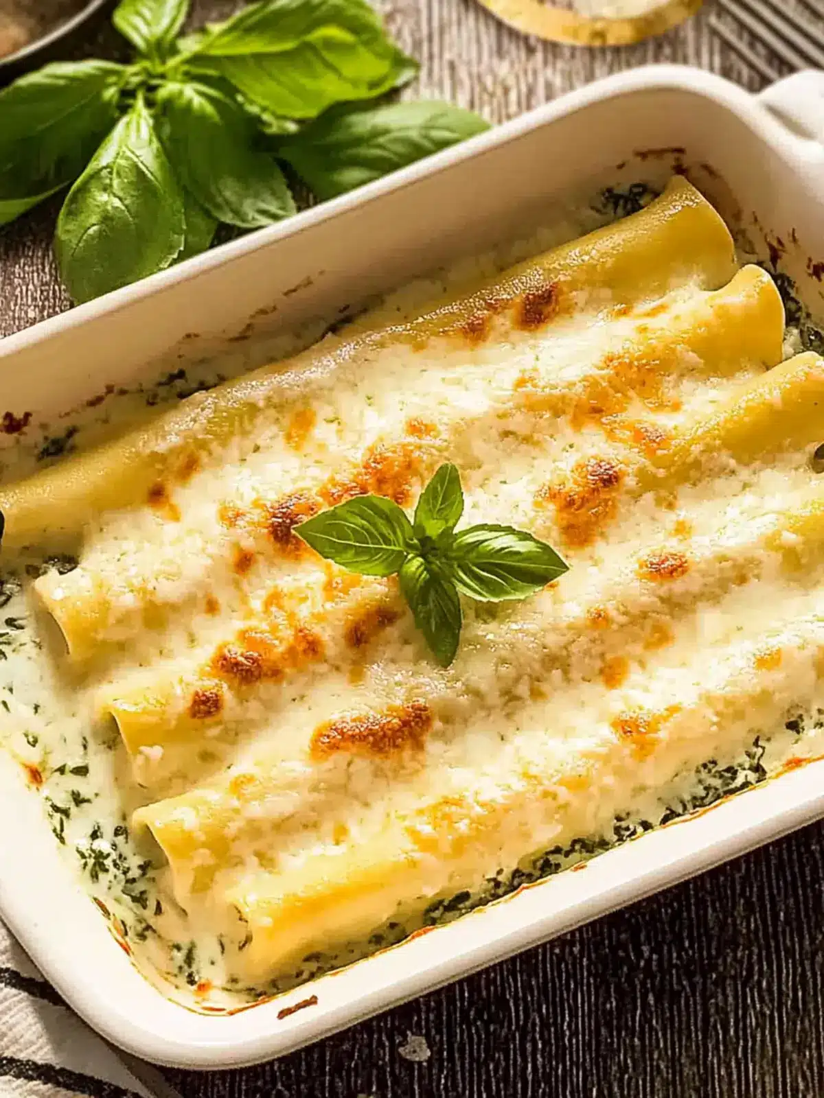 Seafood Cannelloni with Shrimp, Spinach and Ricotta