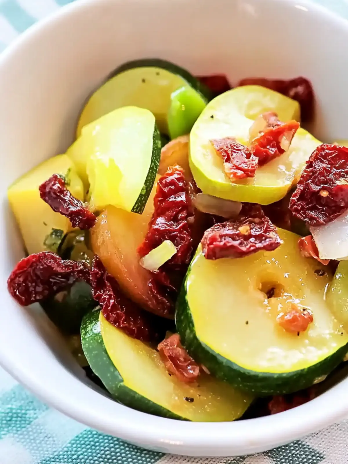 Steamed Squash Medley with Sun-Dried Tomatoes