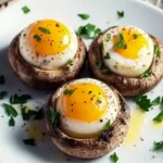 Fluffy Quail Egg Stuffed Mushrooms