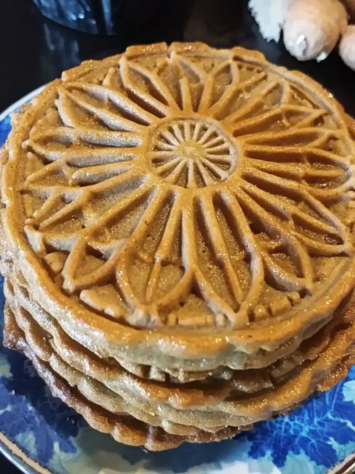 Gingerbread Pizzelles