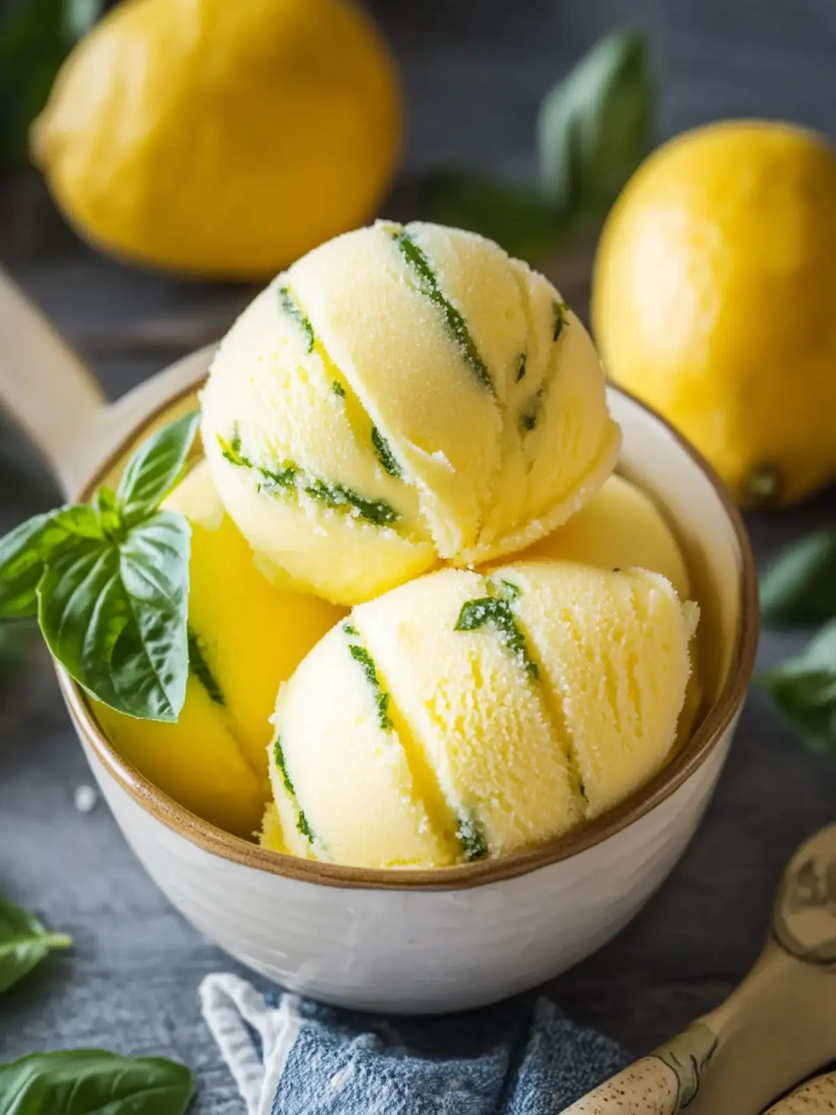 Lemon Basil Sorbet