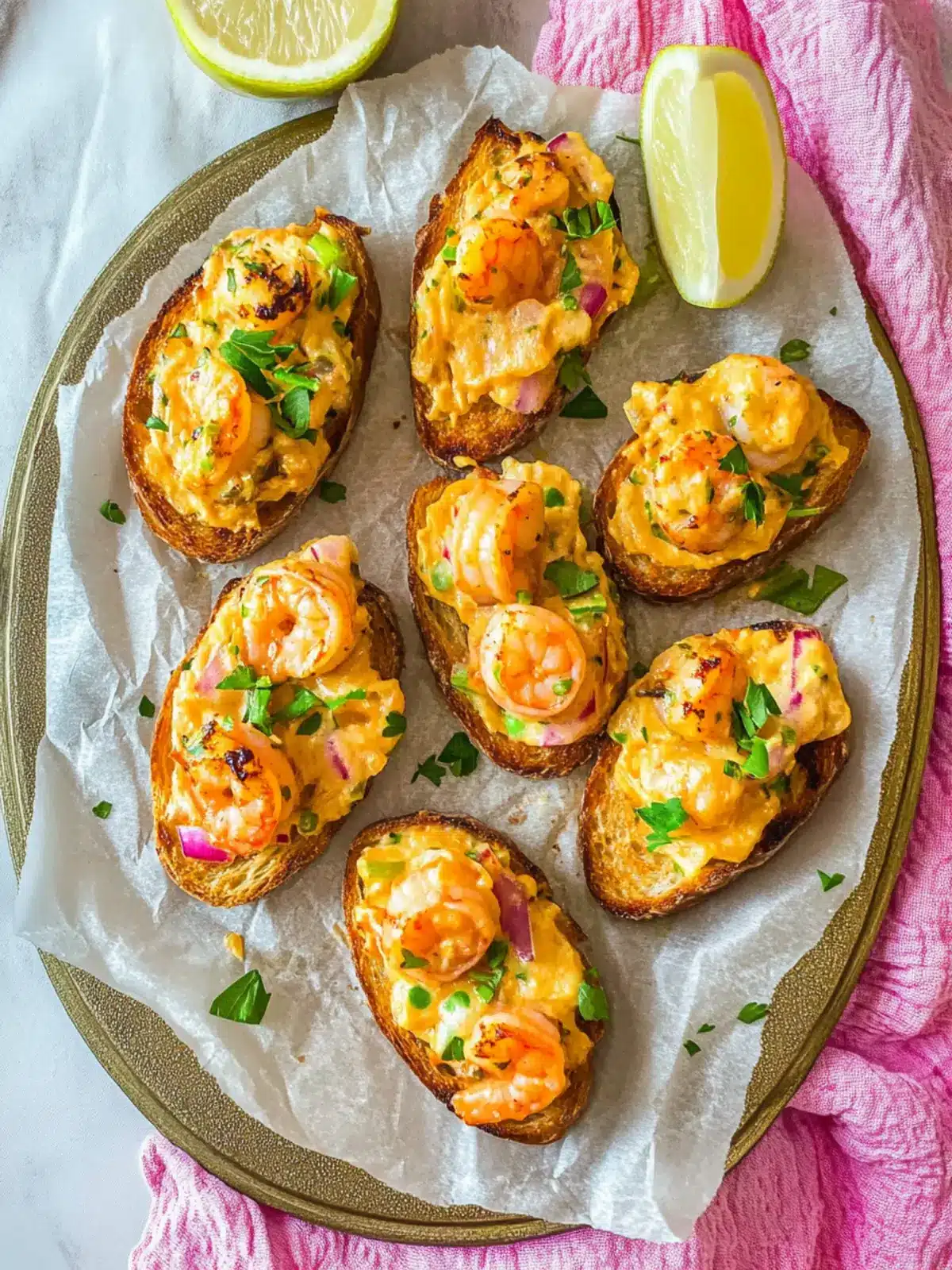 Pimento Cheese Shrimp Toast Appetizer