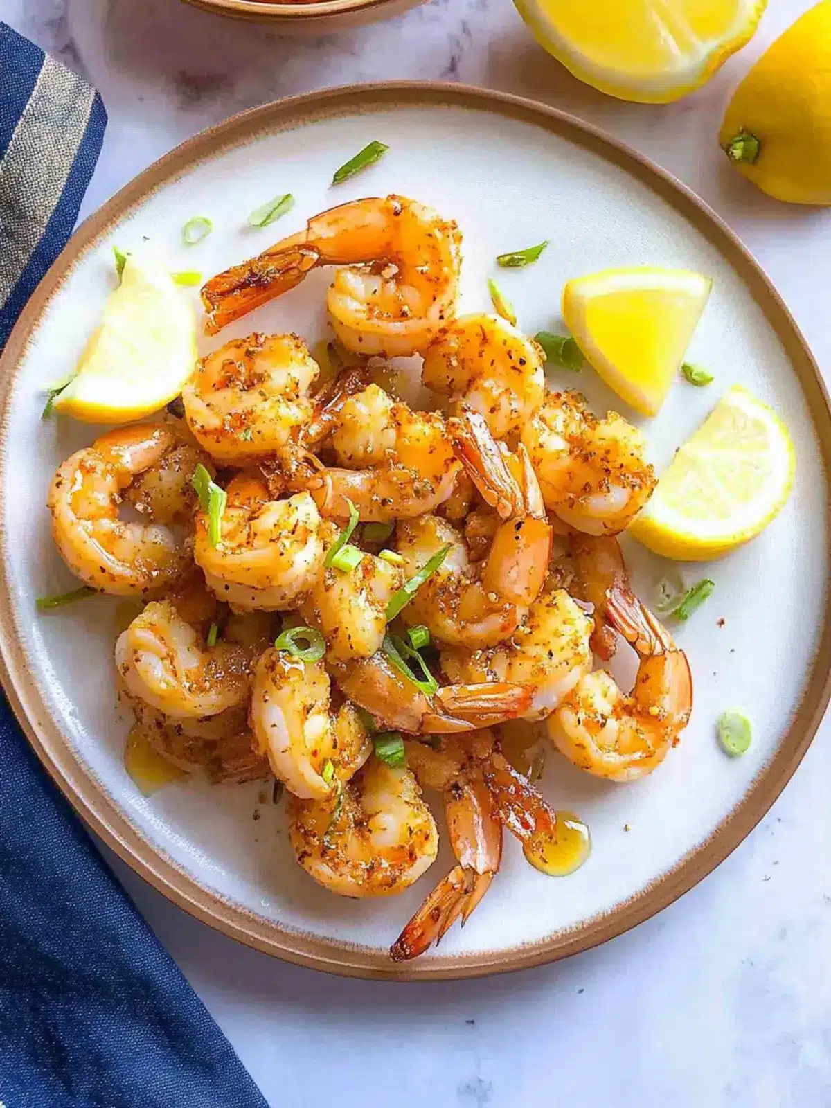 Shrimp with Hot Honey Lemon Pepper Sauce