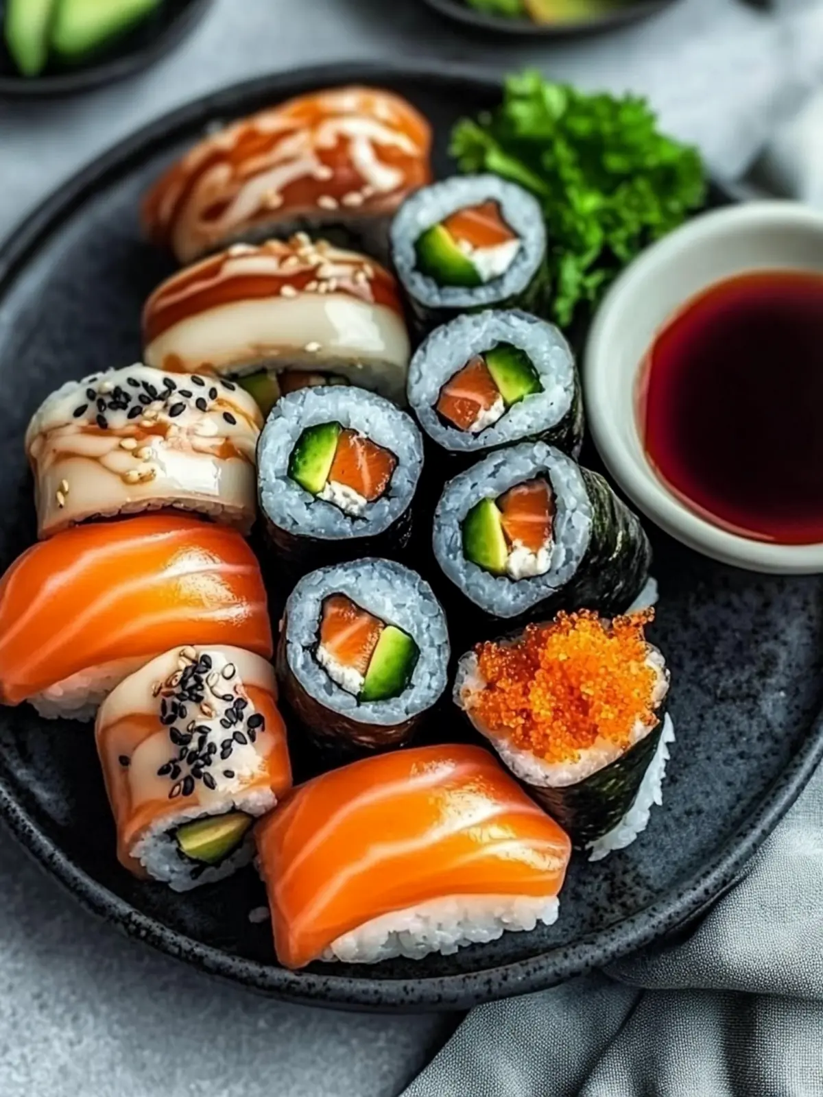 Sushi Rolls with Fresh Ingredients: Roll Your Own at Home 4 Sushi Rolls with Fresh Ingredients