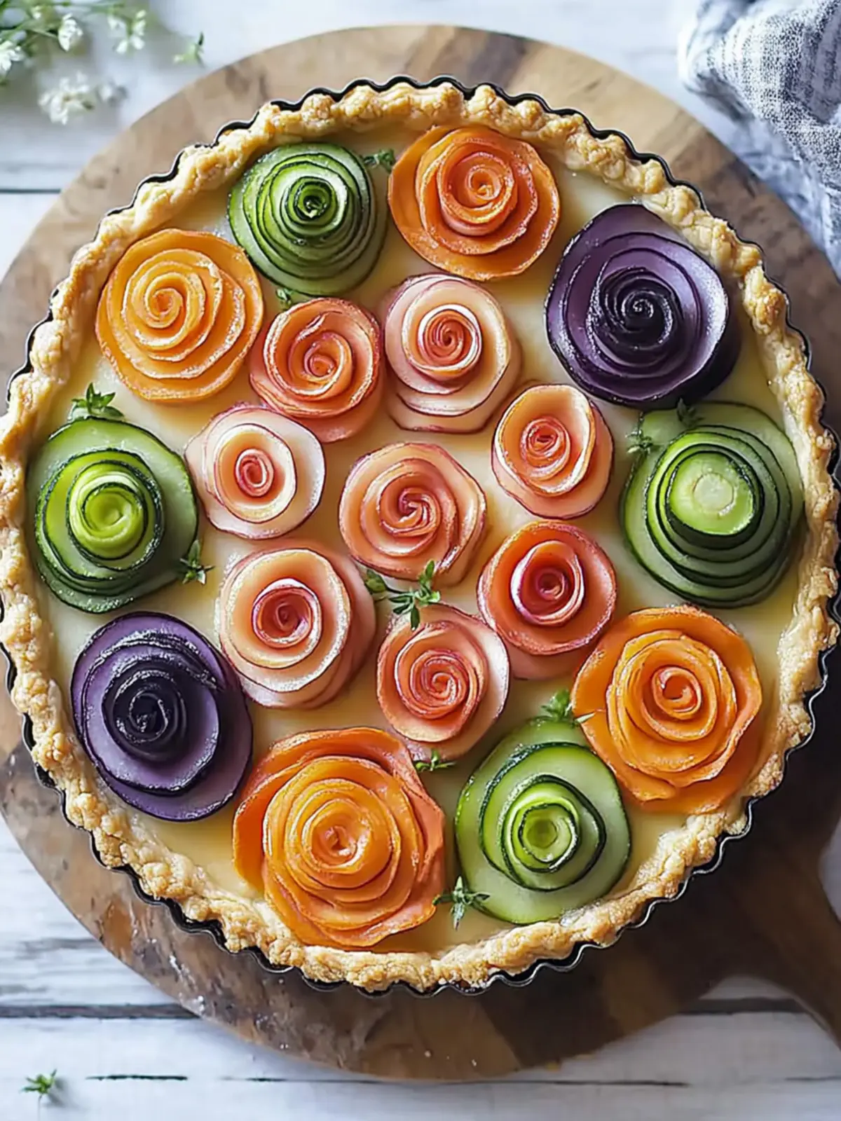 Veggie Rose Tart: A Colorful Twist on Comfort Food 4 Veggie Rose Tart
