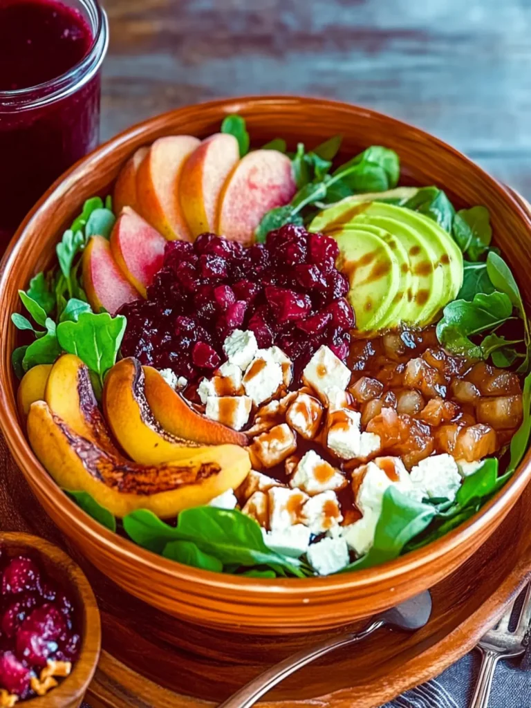 Winter Fruit Feta Salad with Cranberry Balsamic Dressing