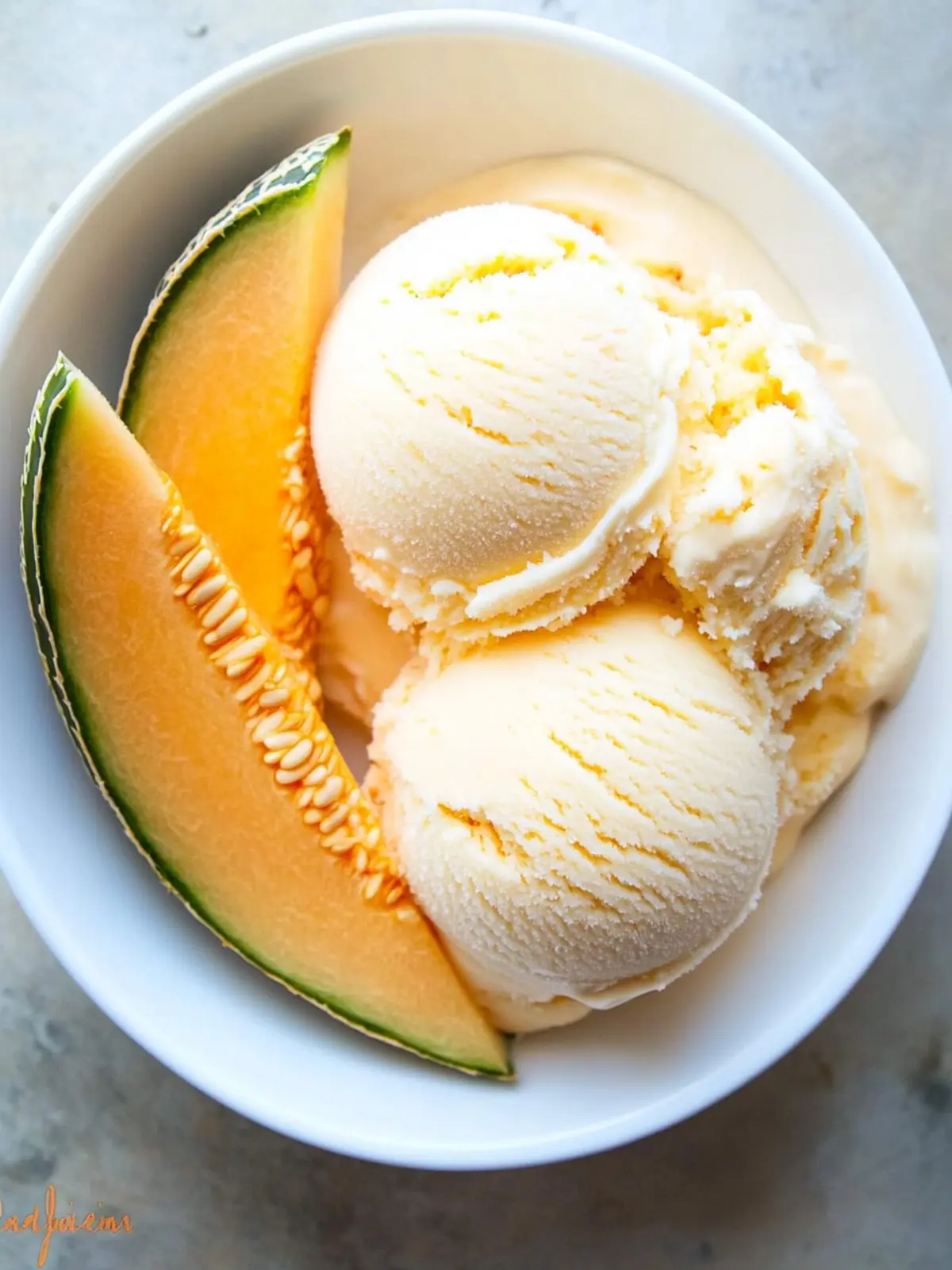 Cantaloupe Sea Salt Ice Cream