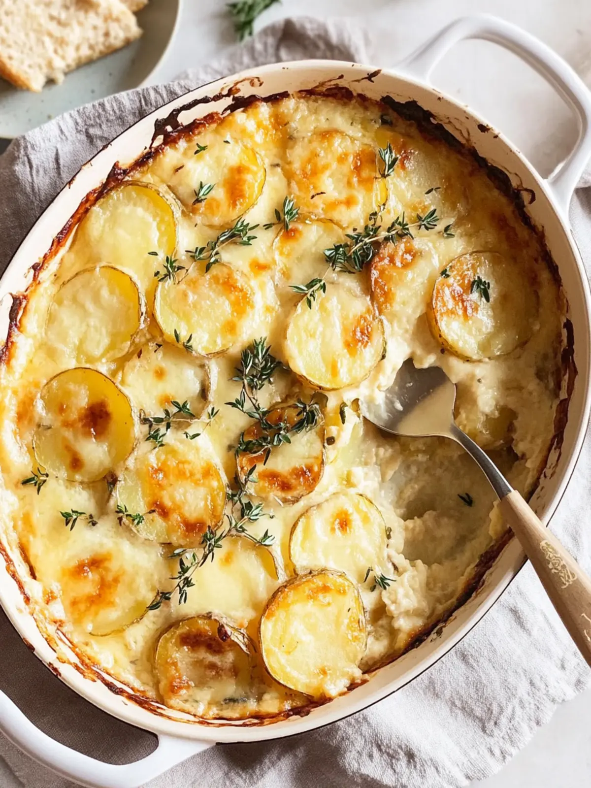 Decadent Truffle Potato Gratin with Gruyere & Smoked Cheddar 4 Truffle Potato Gratin with Gruyere & Smoked Cheddar