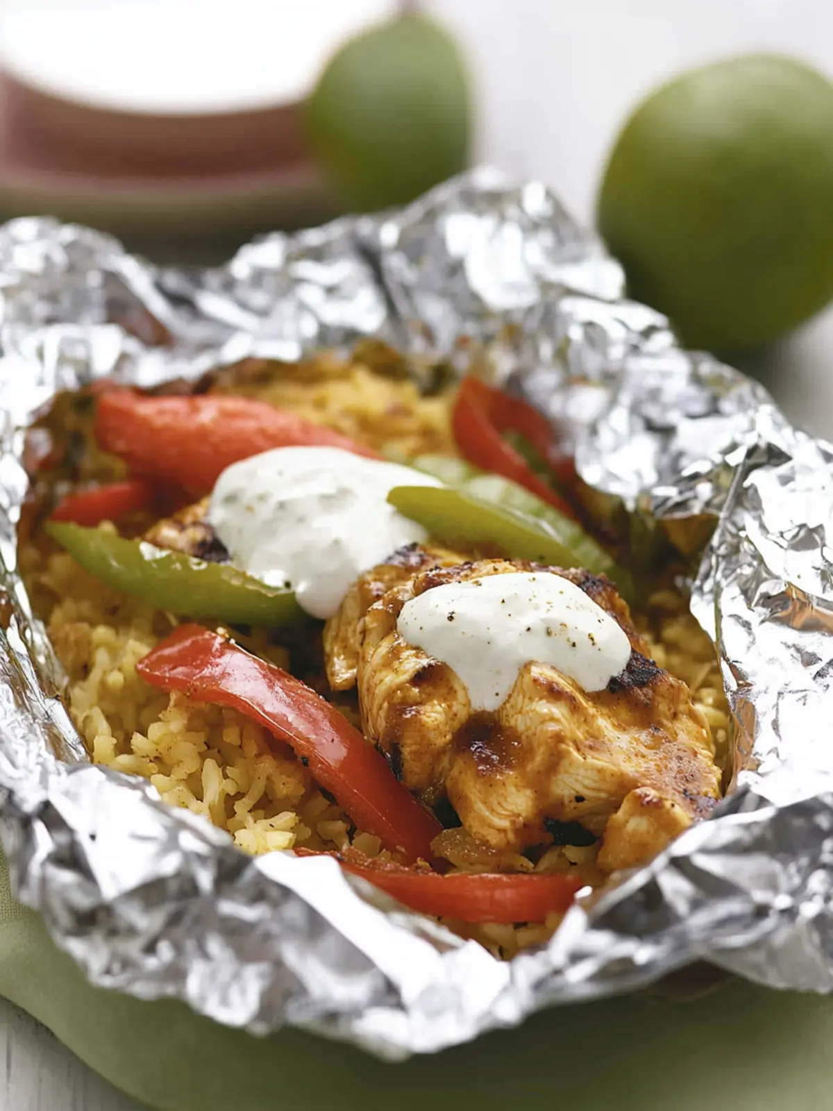 Foil-Pack Chicken Fajita Dinner