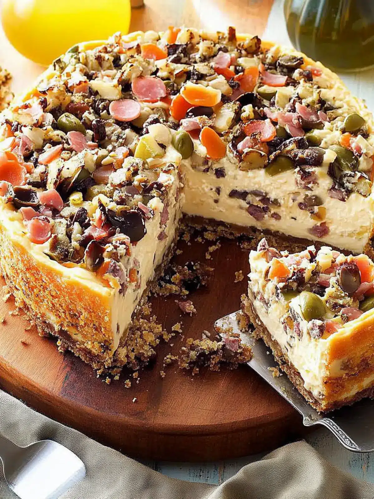 Muffuletta Cheesecake