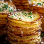 Crispy Parmesan Potato Stacks with Garlic Butter Bliss 10 Crispy Parmesan Potato Stacks with Garlic Butter