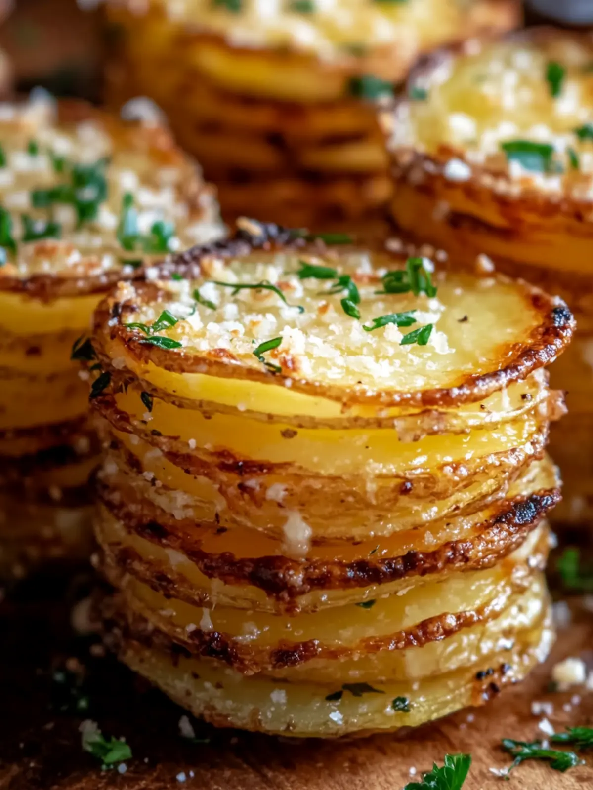Crispy Parmesan Potato Stacks with Garlic Butter Bliss 5 Crispy Parmesan Potato Stacks with Garlic Butter