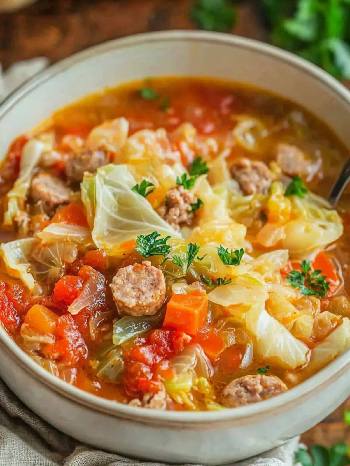Cabbage and Sausage Soup