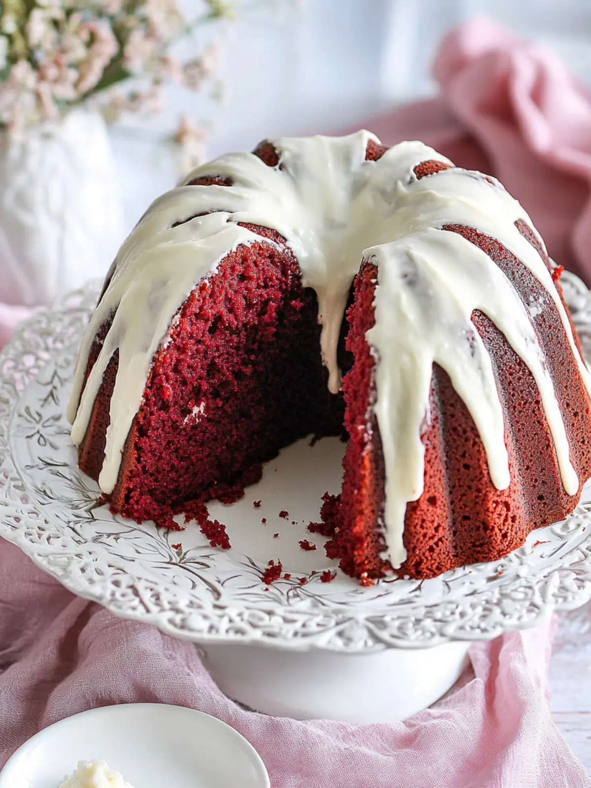 Red Velvet Bundt Cake With Cream Cheese Frosting