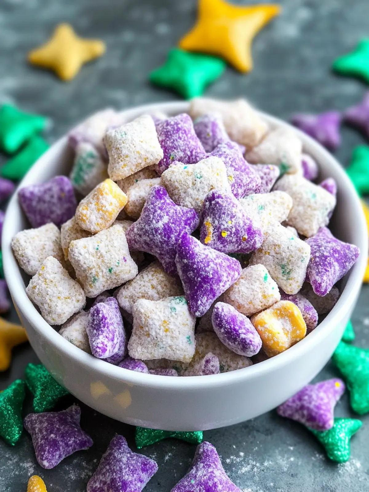 Mardi Gras Puppy Chow