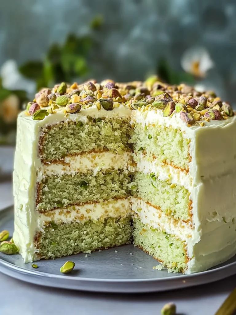 Pistachio Mascarpone Layer Cake