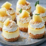 Mini pineapple and condensed coconut milk cheesecakes