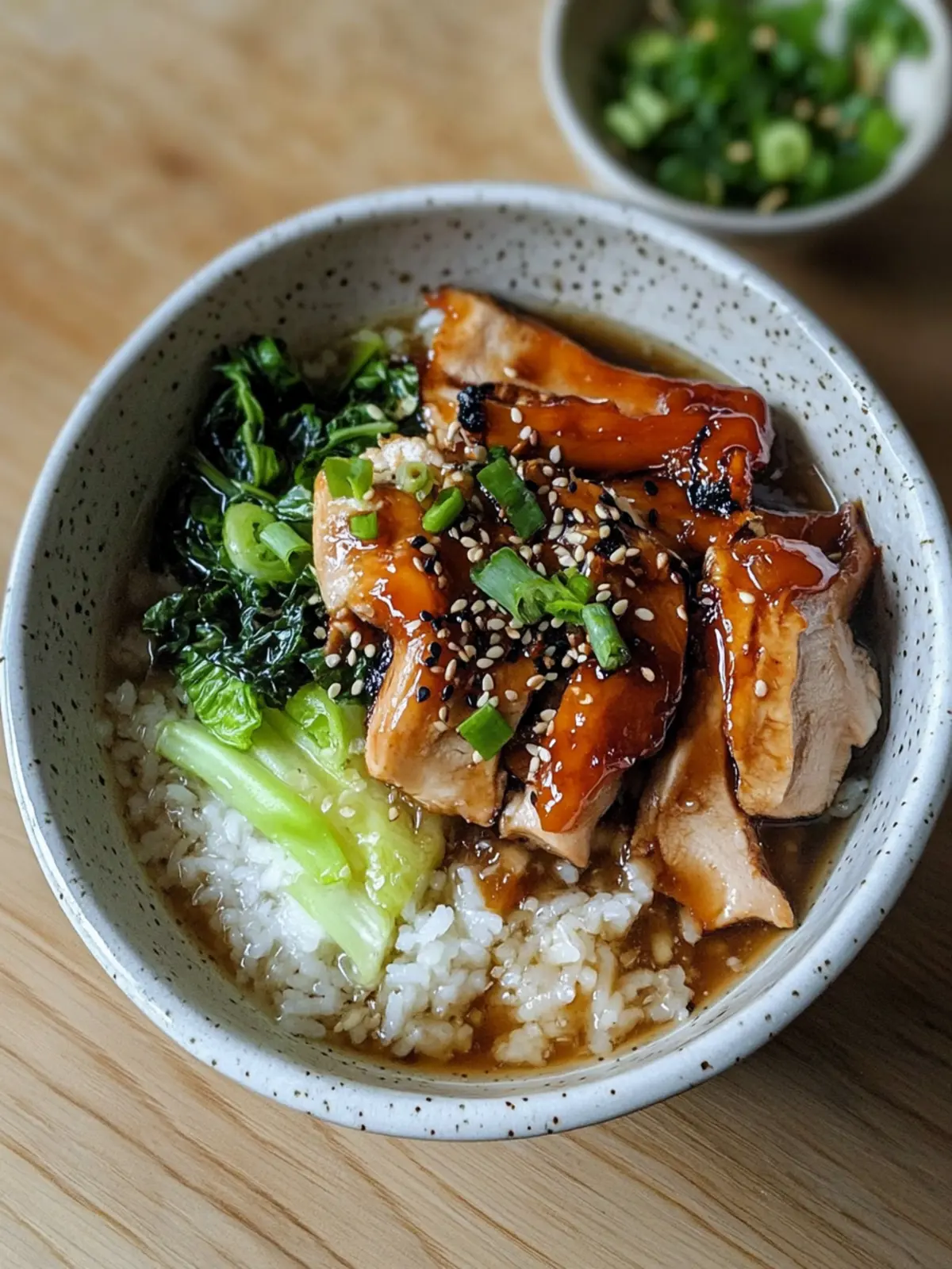 Caramelized Miso Chicken Rice and Broth