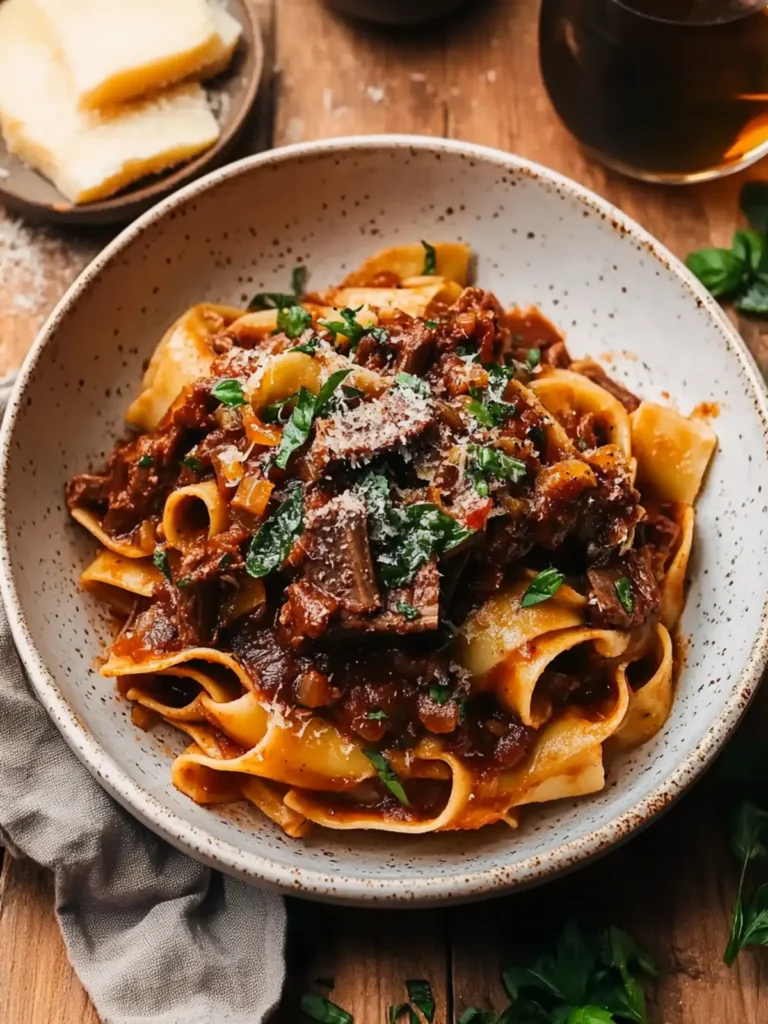 Braised Beef Short Rib Ragu with Pappardelle