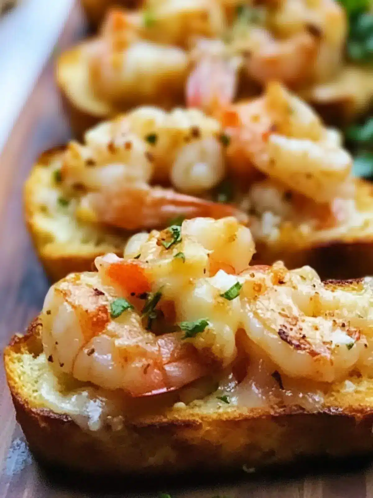 Creole Shrimp Toast – Easy & Cheesy