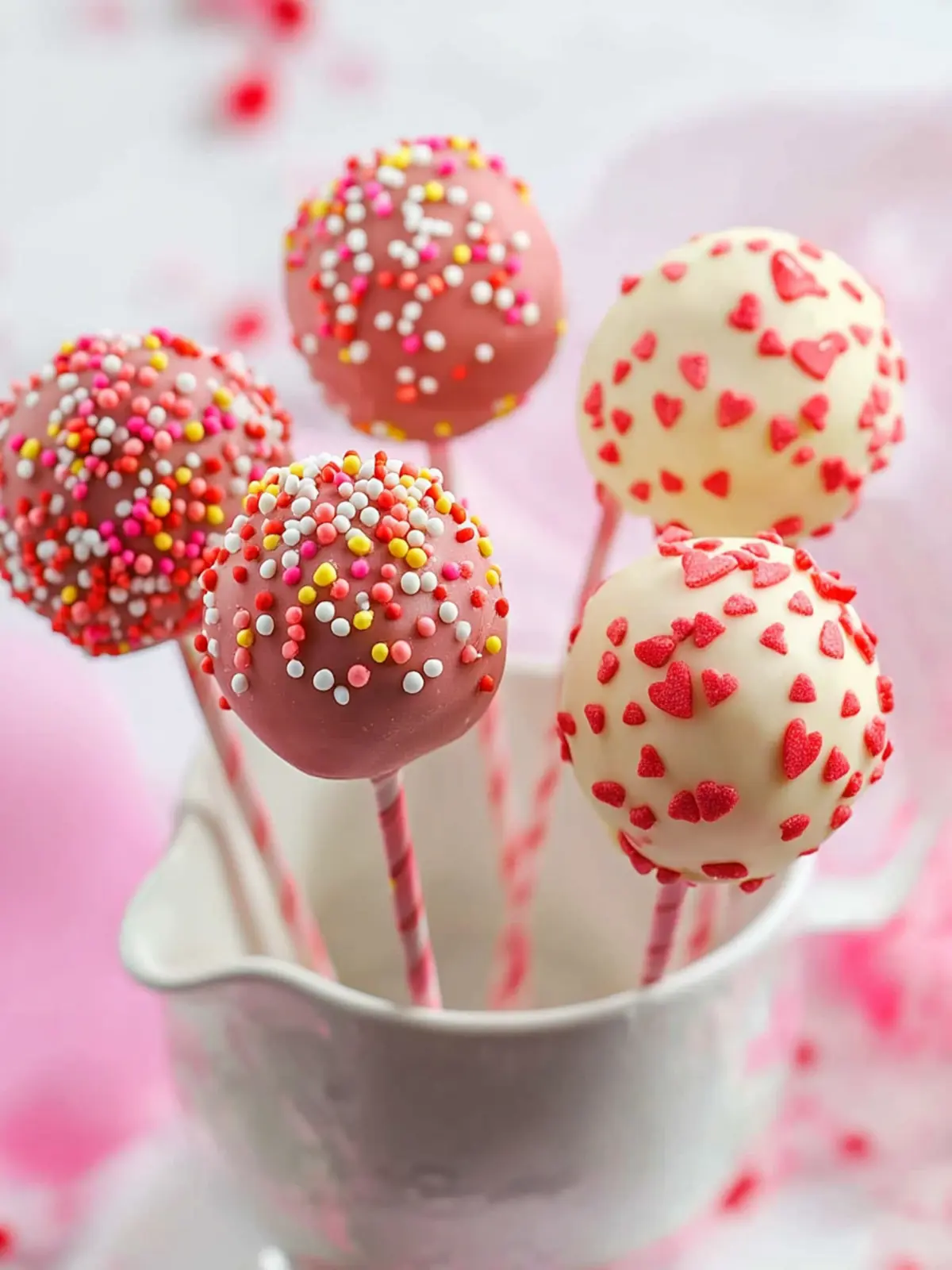 Easy Valentine’s Cake Pops (with cake mix)